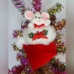 1991 Avon Peekaboo Mouse Ornament, Good Condition with box